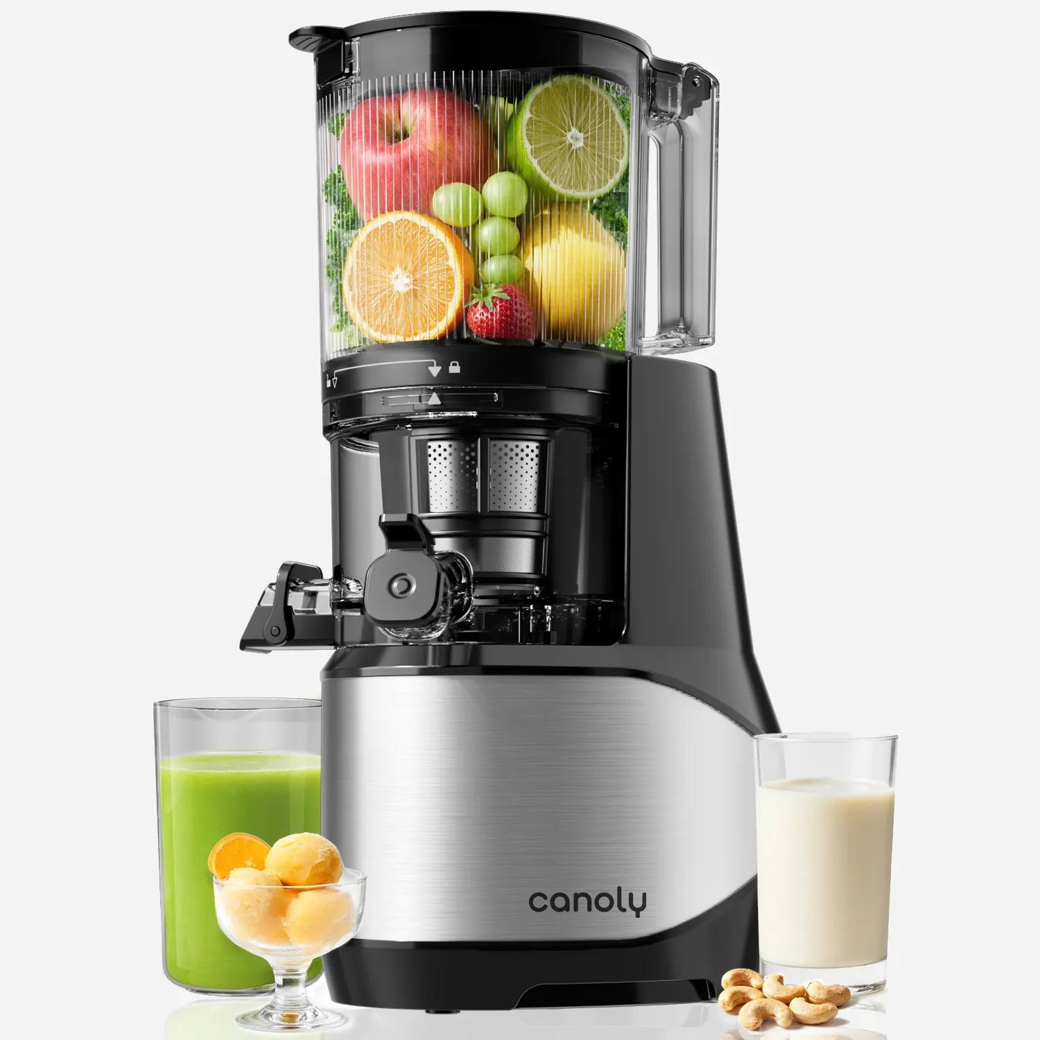 Canoly C09 3 in 1 sorbet maker, plant milk and juice maker machine, stainless steel