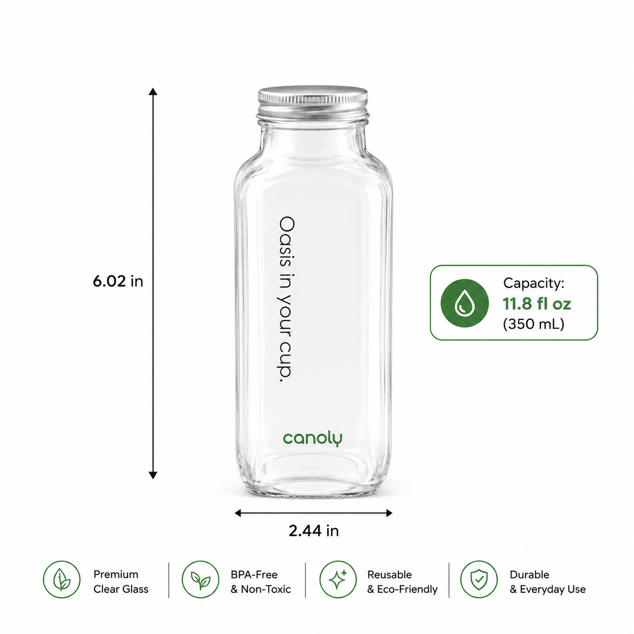 Glasflaschenset (6 Stück)