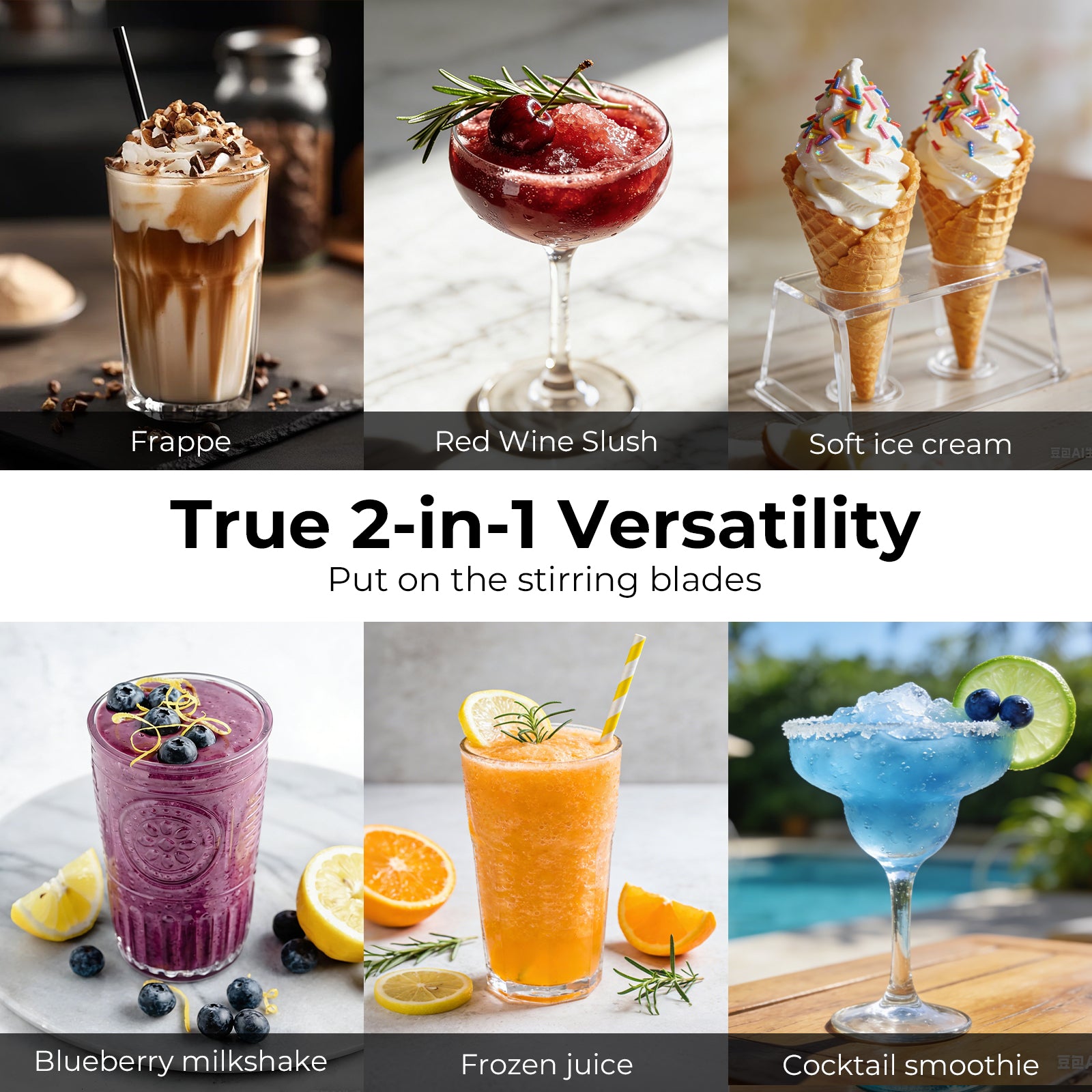 Canoly 2-in-1 Slushie & Soft Ice Cream Machine F01